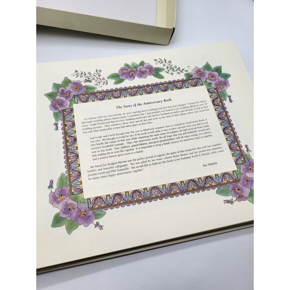 VTG 90s Our Wedding Anniversary Memory Book Floral Cottagecore Document *READ - Picture 6 of 15